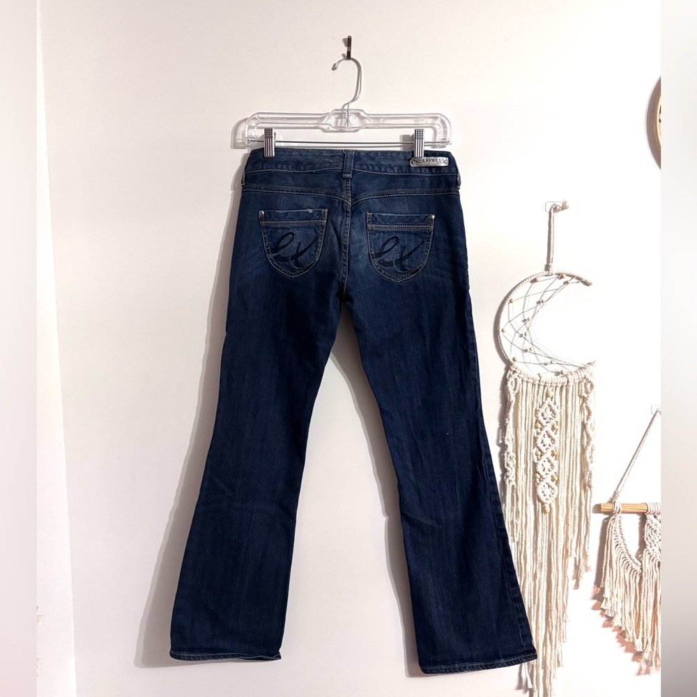 Vintage Express Stella style Y2K Bootcut Flare Lowrise Dark Wash Denim Jeans